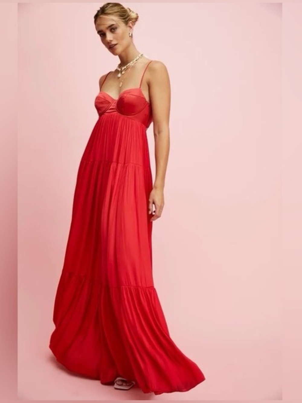 New Free People Freya Maxi Dress Size M - Picture 3 of 9